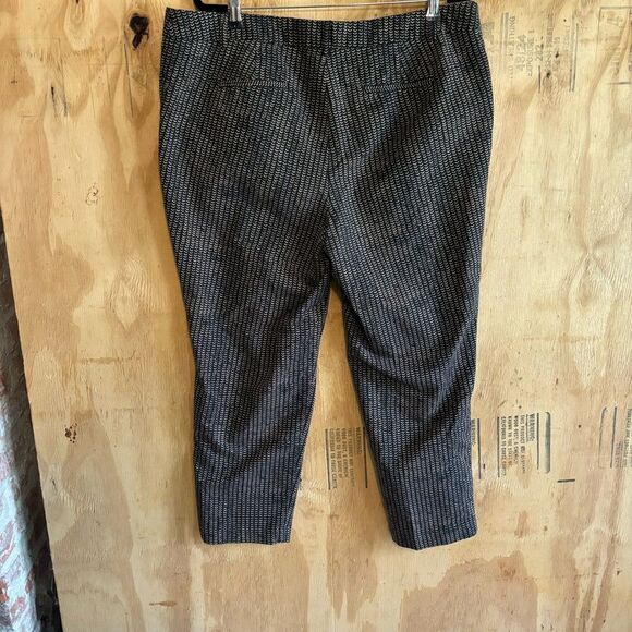 Dalia Black Brown Geometric Print Stretch Business Career Pants Plus Size 18W - Picture 4 of 7